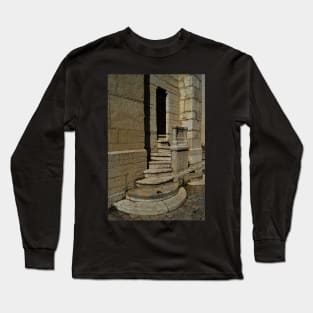 Side Staircase - La Basilique Notre Dame de Fourvière. Lyon, France Long Sleeve T-Shirt